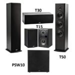 Polk Audio Fusion T- Series 5.1 Channel Home Theater Speaker Package with Polk PSW-10 Subwoofer